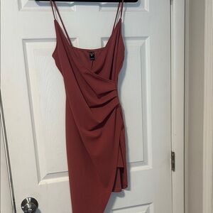 Windsor Asymmetrical Rust Dress